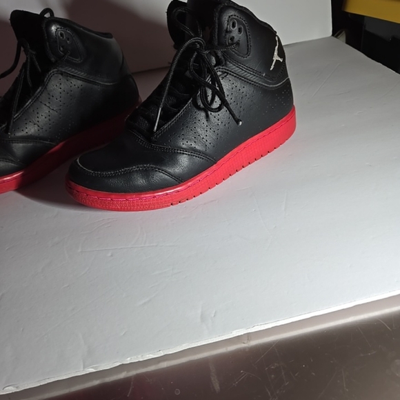 Nike Air Jordan 1 Flight 5 Black/Red Or Pink Sz 6Y Gently Worn - Picture 3 of 12